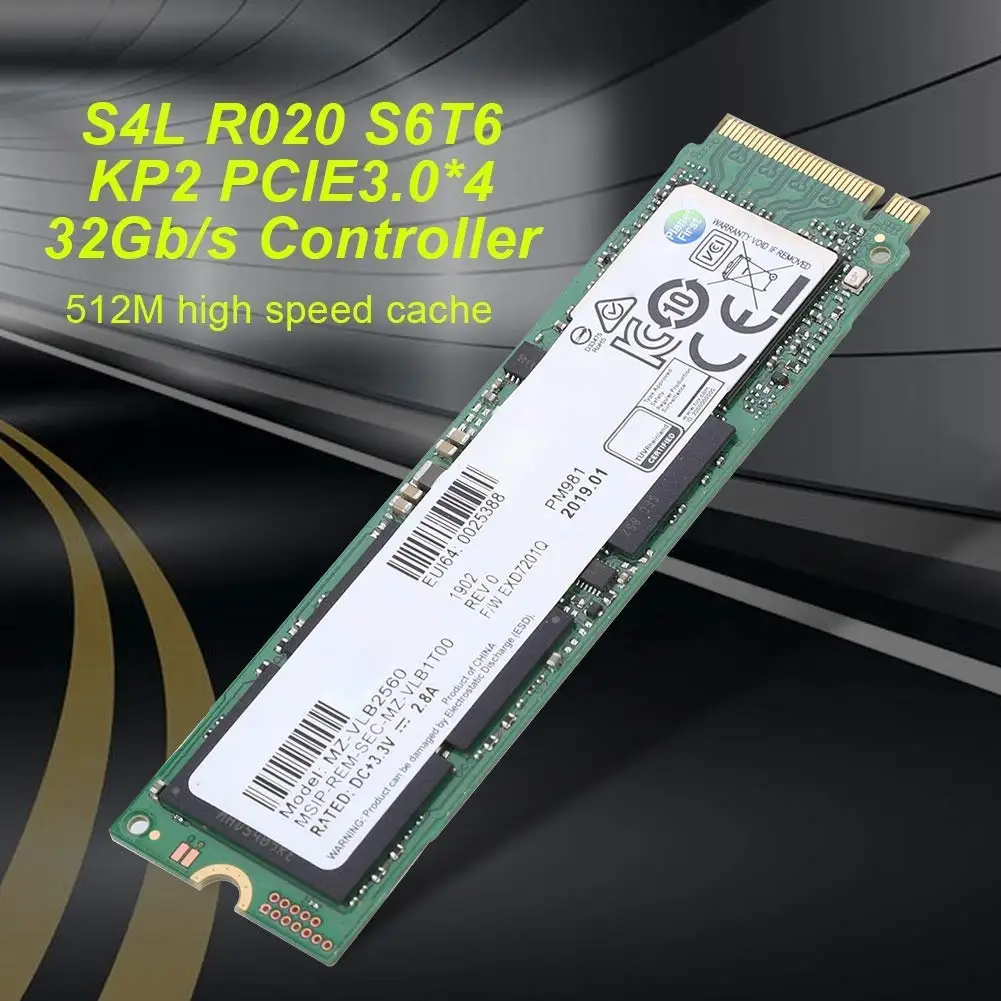 Твердотельный жесткий диск Samsung SSD M.2 PM981 256 ГБ 512 M2 Nvme Pcie 3.0X4 для ноутбука внутренняя