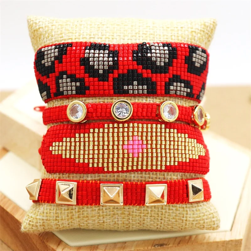 ZHONGVI Pulseras Mujer Moda 2021 новый браслет Миюки на удачу сглаза женский модный Леопардовый