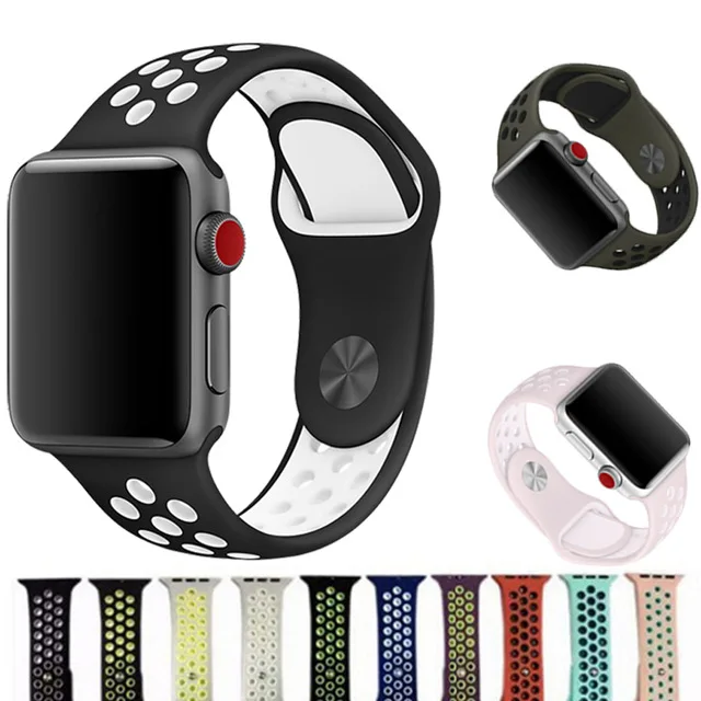 Топ новый ремешок для спортивных часов apple watch band 42 мм/38 мм iwatch 44 мм/40 correa