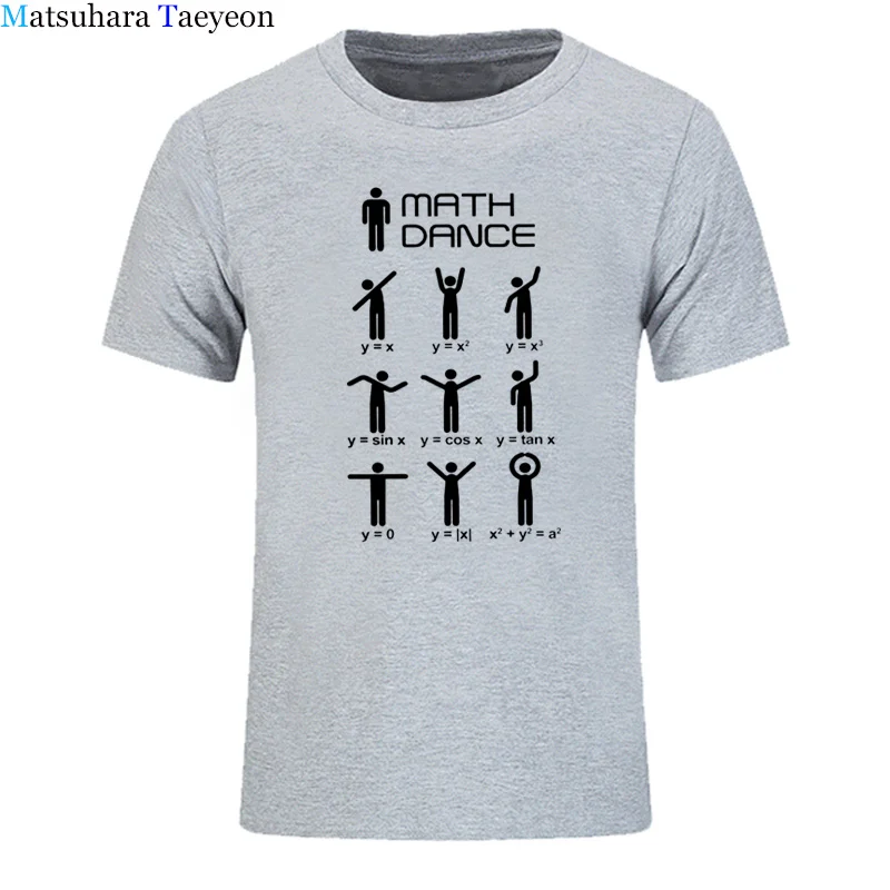 

Math Dance Funny T-Shirts Mathematical Mathematics Round Neck Short SleeveT Shirt Men Tops Pure Cotton Tees Humor TShirt Top