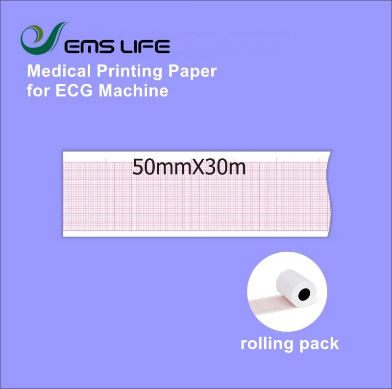 

medical printing paper compatible for patient monitor EKG machine 50*30 rolling 10pcs packing