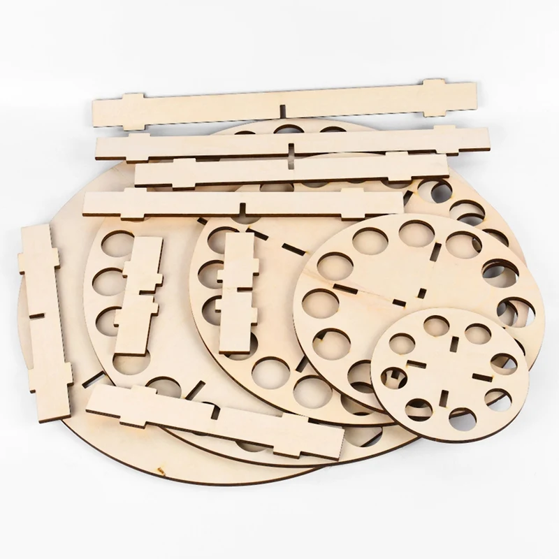 64 отверстия DIY деревянный органайзер для хранения эфирных масел подставка