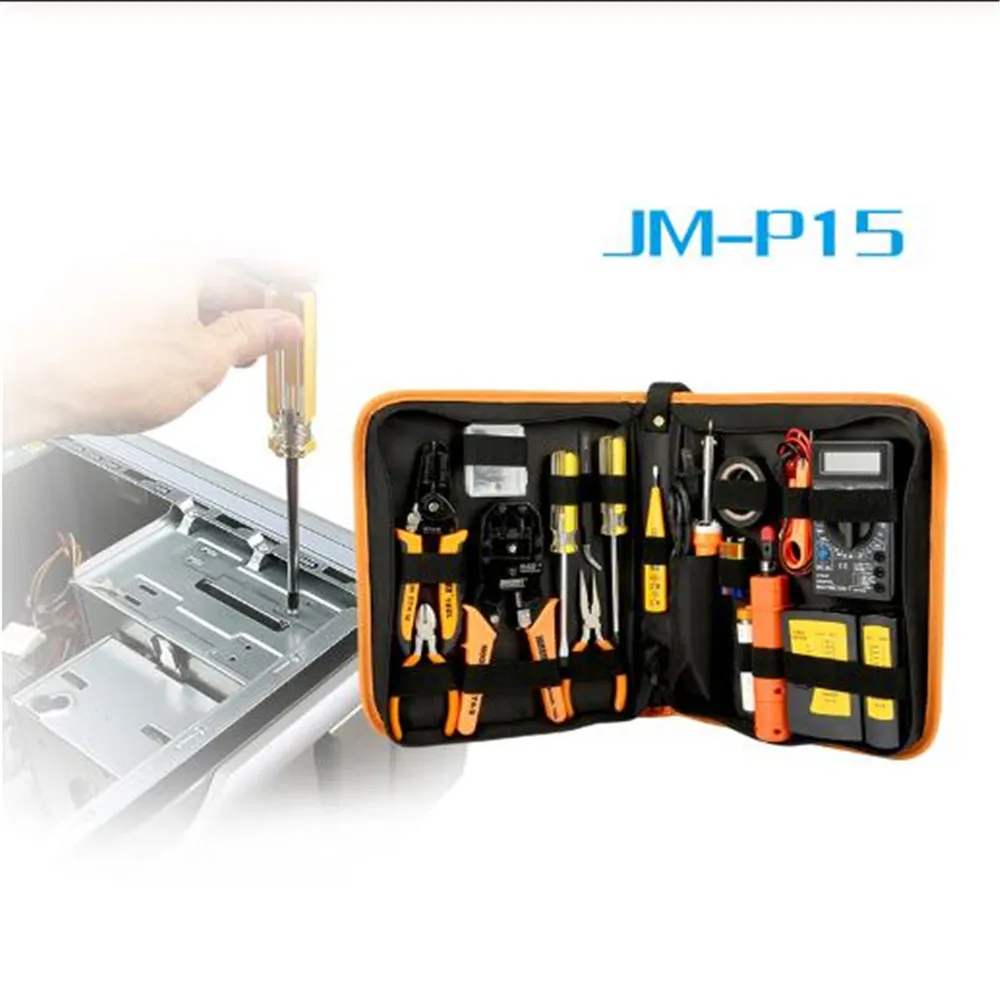Portable LAN Network Repair Tool Kit RJ45 RJ11 RJ12 Cable Tester Repair Set Professional Network Tool Kit  Dropshipping
