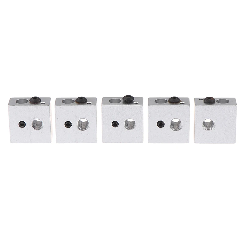 

5 Pcs Mk7/mk8 Aluminium Heater Block For Print Head Hot End Heating Block