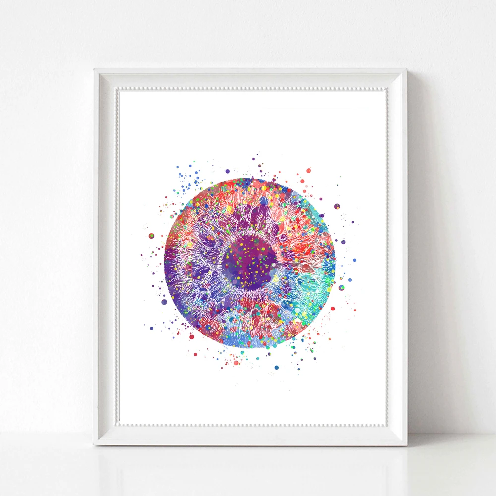 WANGART человеческий глаз рисунок анатомия искусство Pupi плакаты холст печать