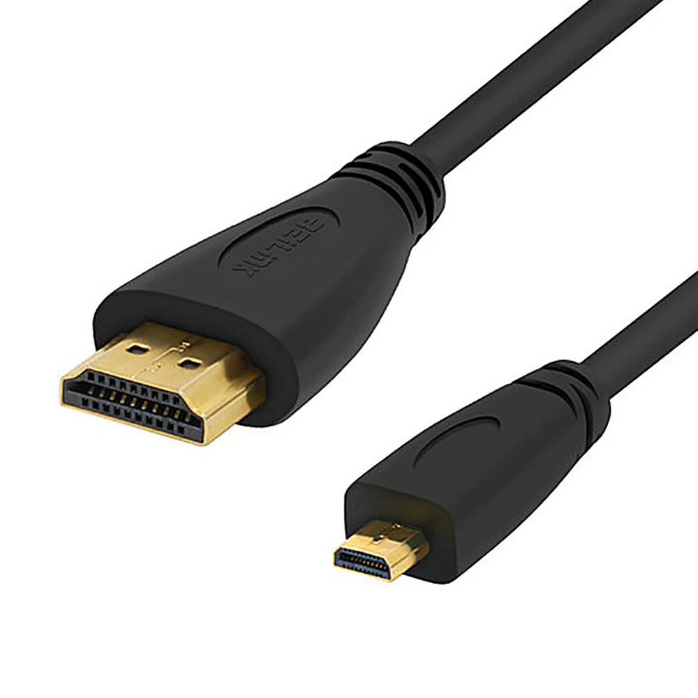 Кабель Micro HDMI 1/2/3/5 М 3D 1080P HDTV Male High Premium позолоченный адаптер для планшета Camera PC