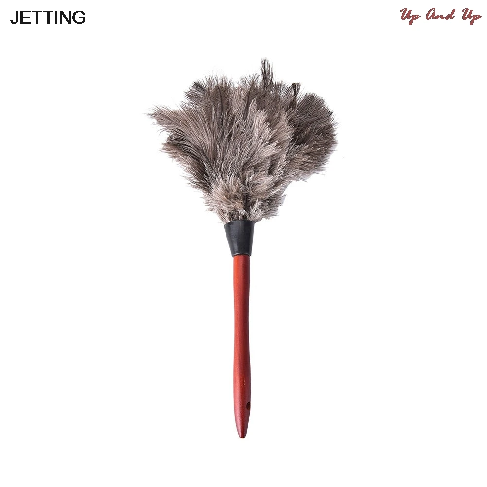 

Очистка окон автомобиля автомобильный вентилятор с деревянной ручкой, очиститель пыли для мебели, натуральное падение, страусиное меховое ...