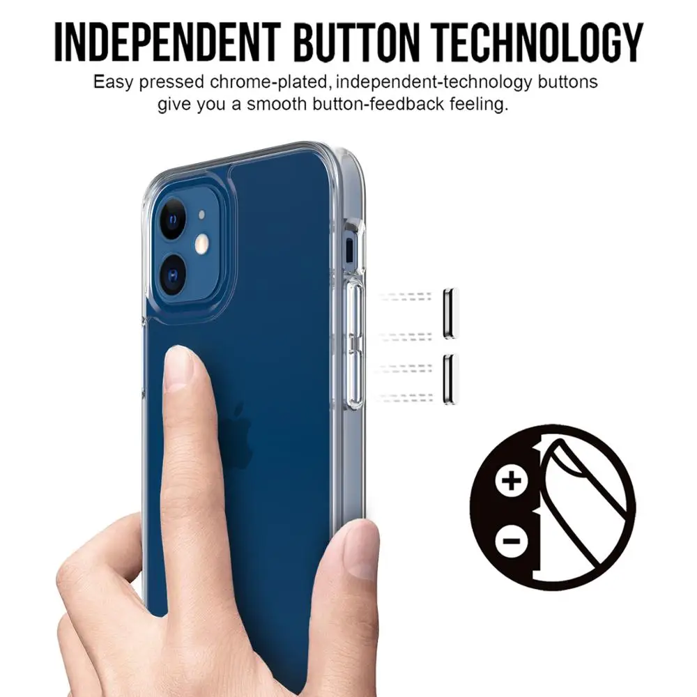 Прозрачный противоударный чехол TOIKO Chiron для iPhone 12 Mini задняя крышка телефона Pro Max