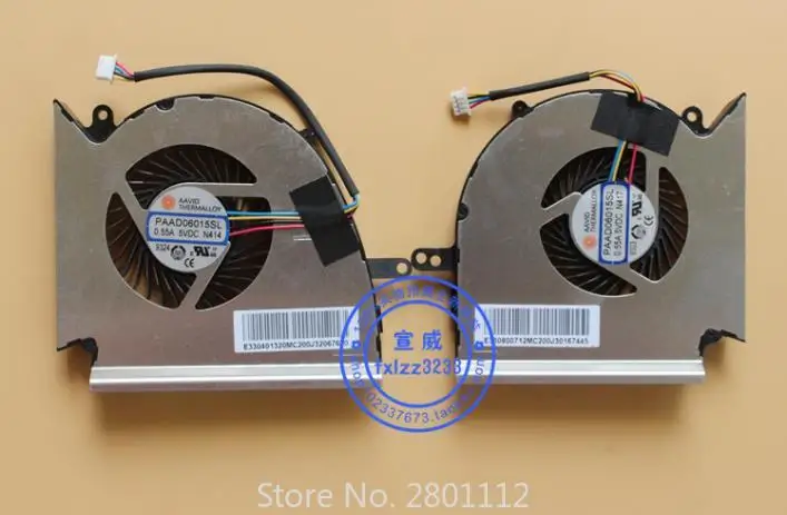 New Laptop CPU GPU Cooling Fan for MSI GE75 GP75 GL75 WE75 GE63 GP63 GL63 GV63 GE73 GL73 VR Cooler PAAD06015SL N414 N417