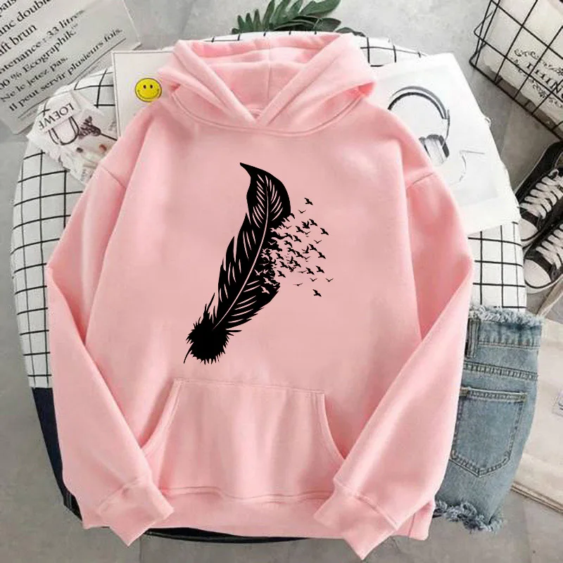 Осенние женские толстовки Harajuku Хип-хоп свободная толстовка с капюшоном