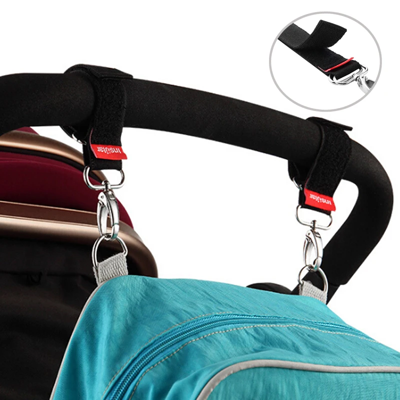 Ganchos de cochecito para beb&eacute;, accesorios de cochecito de beb&eacute;, colgador de coche, correas colgantes, 1 par-1