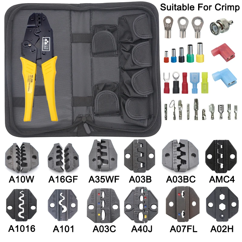 Трубные обжимные клещи макс. 35 мм 2AWG 9 дюймов прочные головки набор инструменты