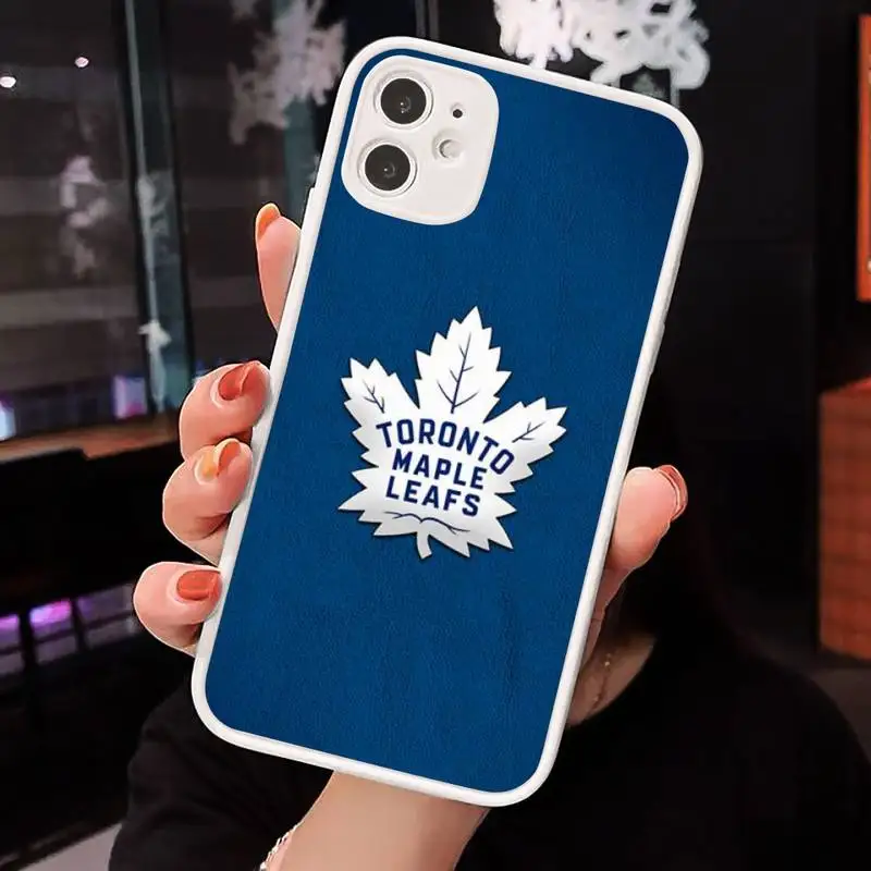 

Toronto maple leafs Phone Case Matte Transparent for iPhone 7 8 11 12 s mini pro X XS XR MAX Plus cover funda
