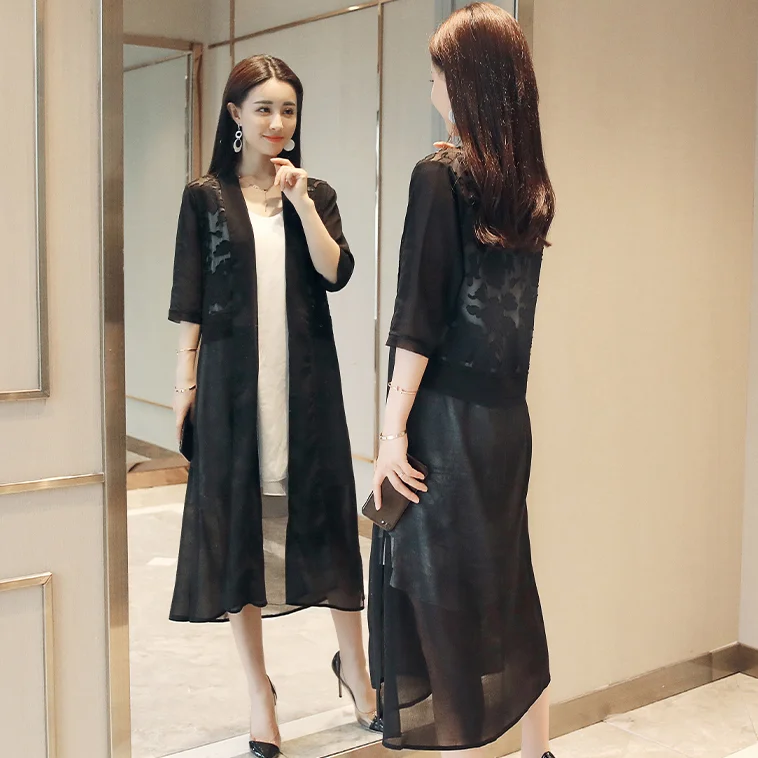 Летняя шифоновая кружевная Лоскутная Блузка 2020 женские топы с рукавом до локтя