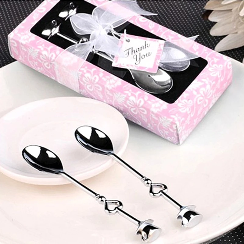

2pcs wedding gift wedding return gift tableware small gift love couple coffee spoon thin kitchen tableware coffee supplies