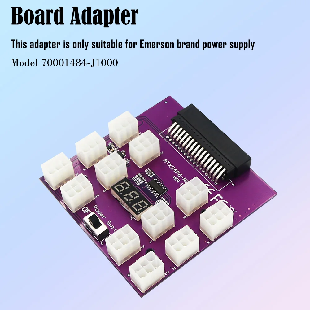 

Блок питания PCIE с блоком питания, блок питания с 12 соединитель портов PCIe 6Pin GPU, графическая карта 1200 Вт, серверный блок питания