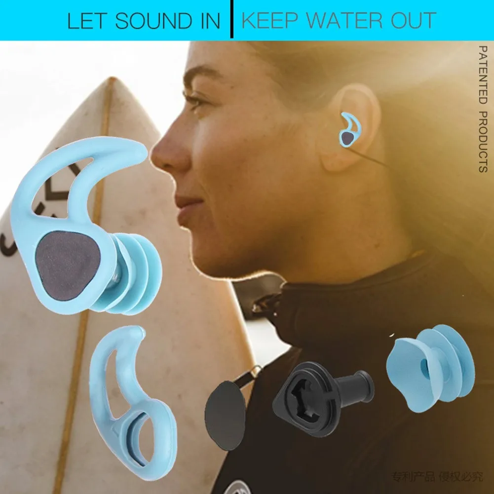 

Swimming Ear Plugs Soft Silicone Sound Waterproof Earplugs Diving Water Surf Swim Water Proof Touch Ear Buds Water Sports Tool