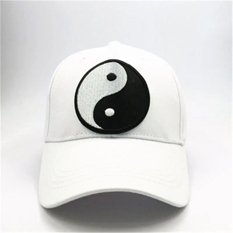 Хлопковая китайская бейсболка с вышивкой Tai Chi кепка в стиле хип хоп регулируемая