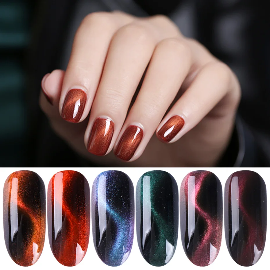 1 коробка пигмент для ногтей 5D кошачий глаз блестящий порошок Гель-лак зеркальная