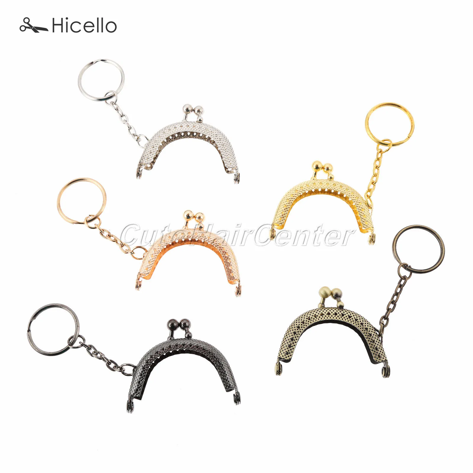 5 шт./лот металлическая рамка с ручкой поцелуй застежка свод с брелоком для сумки сумочки кошелек сплав 5 см * 4 см бронза серебро золото черный Hicello