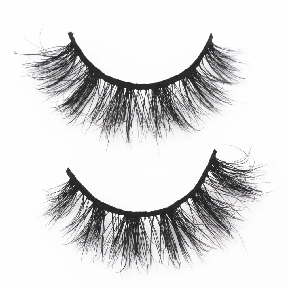 3D норковые ресницы настоящие ручной работы перекрестные индивидуальная полоса