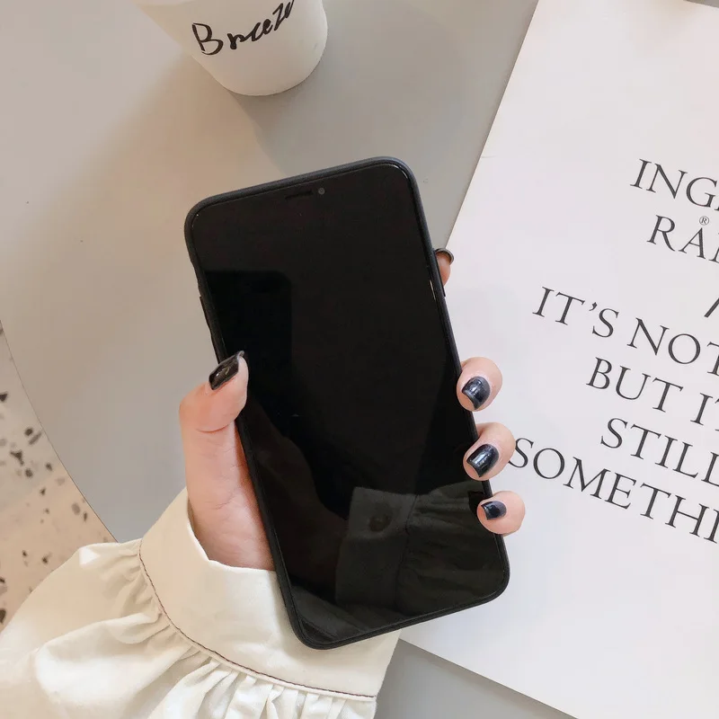 GlamPhoneCase простой однотонный чехол для телефона iPhone11Pro/Max X XS Max XR Жесткий Чехол iPhone11 7