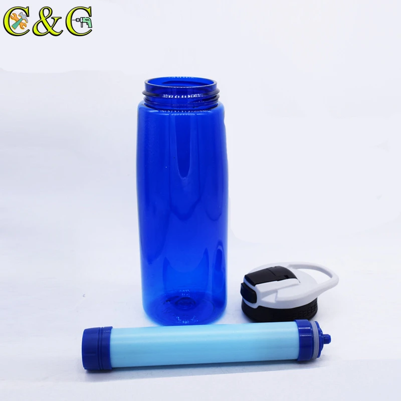 650ml Sports Water Filter Cup Purifier Cleaner Bottle BPA Free Survival Drinking Tool Kit Outdoor Sport Portable Travel | Дом и сад