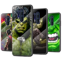 marvel hulk avengers tempered glass cover for oneplus 9 r 8t 8 nord z 7 7t pro 5g silicone phone case coque