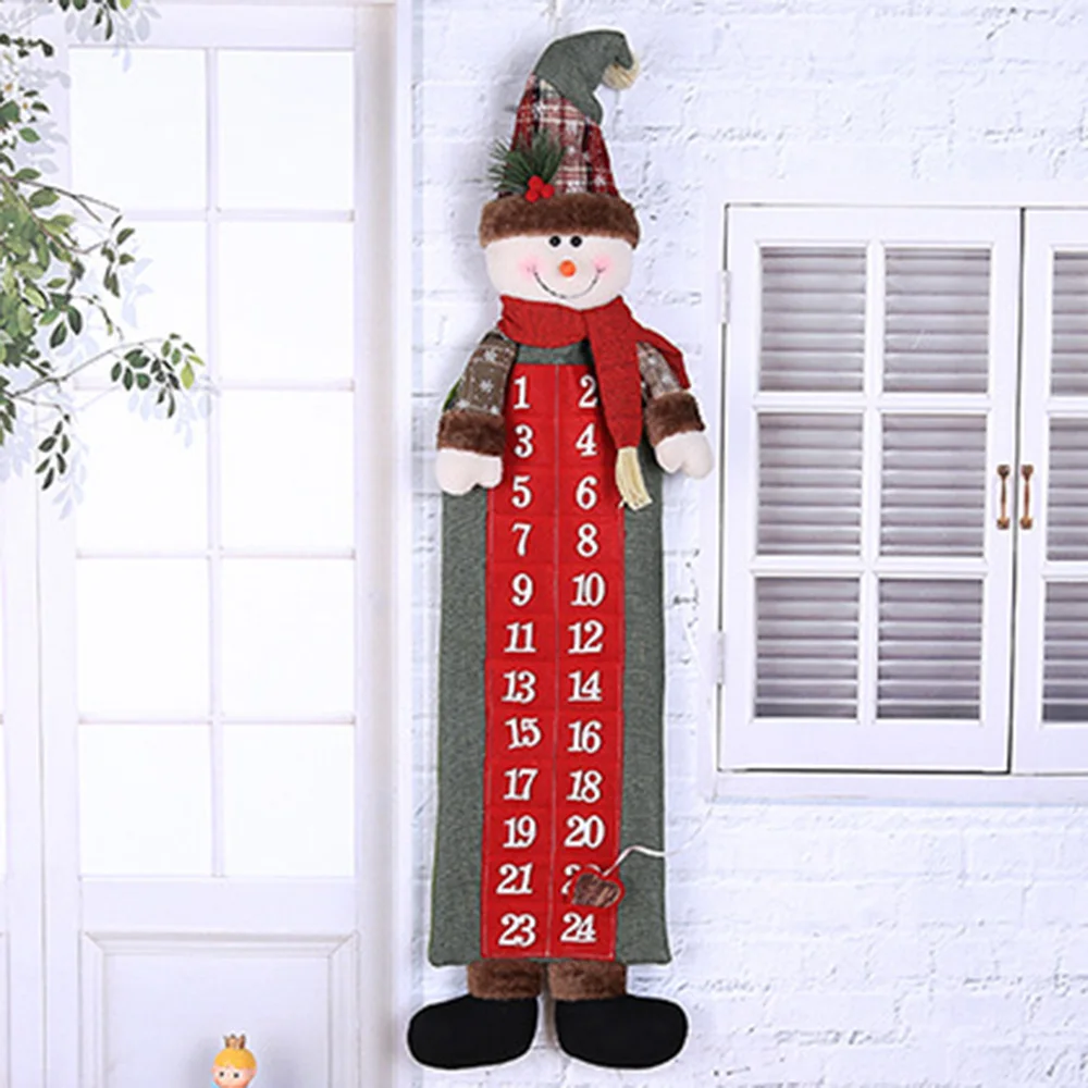1pc Christmas calendar Advent Wall Cloth Xmas Home Seasonal Decoration