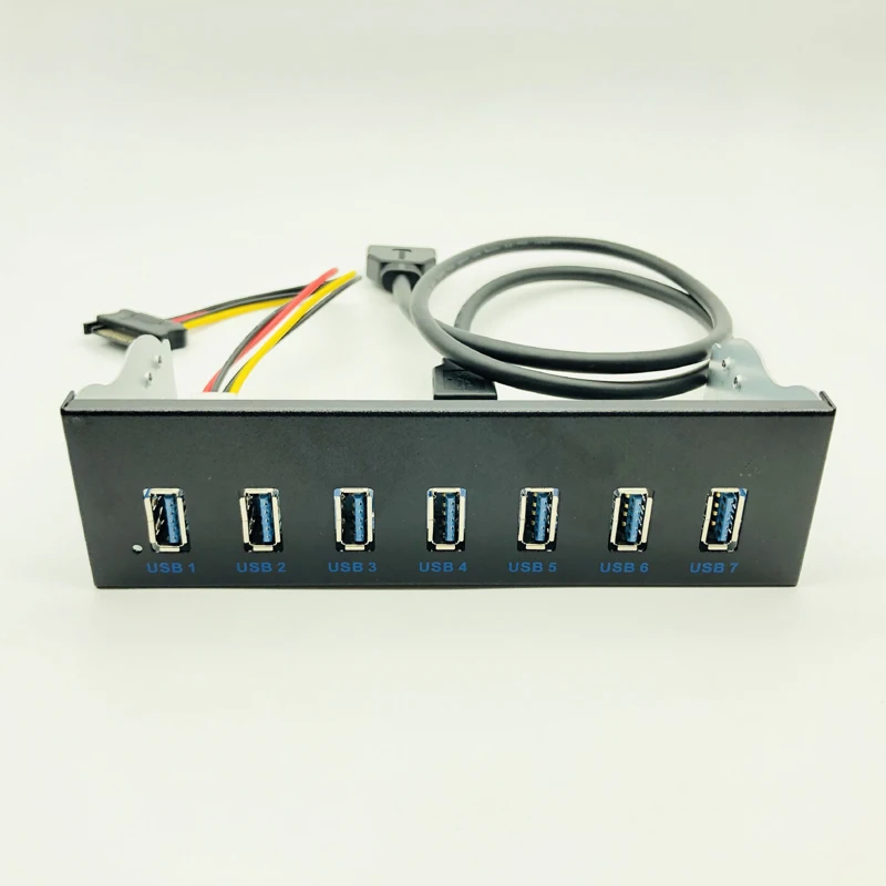 

7 Порты и разъёмы USB 3,0 концентратор 5Gbs 5,25 "CD-Встроенная память отсек для жесткого диска компакт-дисков Встроенная память спереди Панель для к...