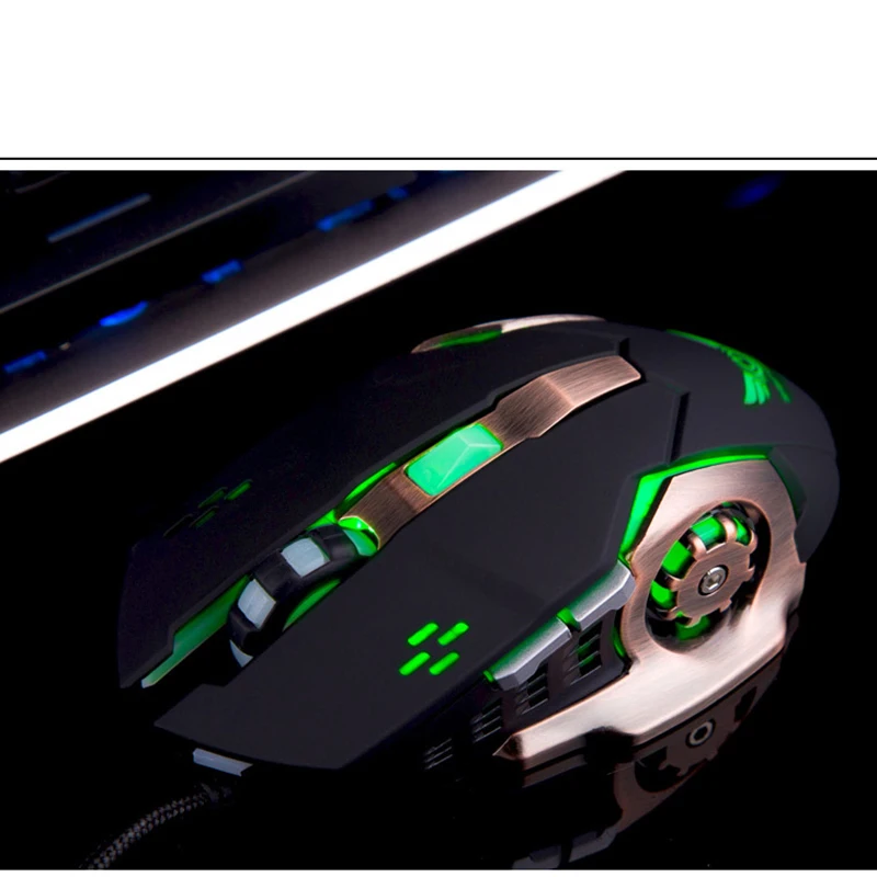 Профессиональная игровая проводная мышь 8D 3200 dpi регулируемые проволочные оптические светодиодный компьютерные мыши USB кабель мышь для портативных ПК