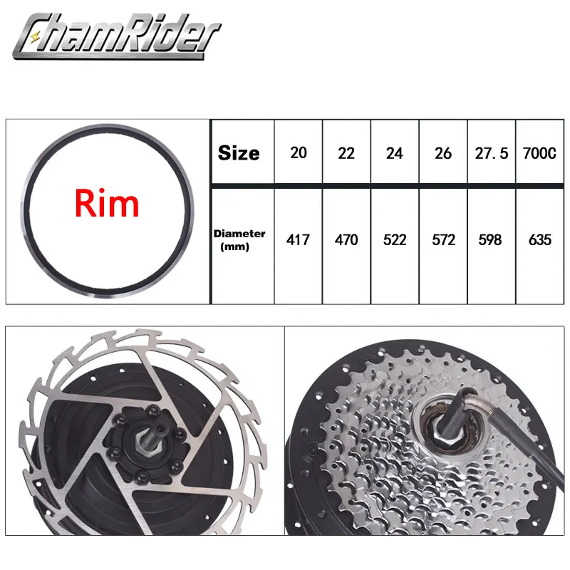 Мотор-колесо мотор-колесо с прямым приводом MXUS Brand 20 &quot24&quot 26 &quot1000&quot 700C