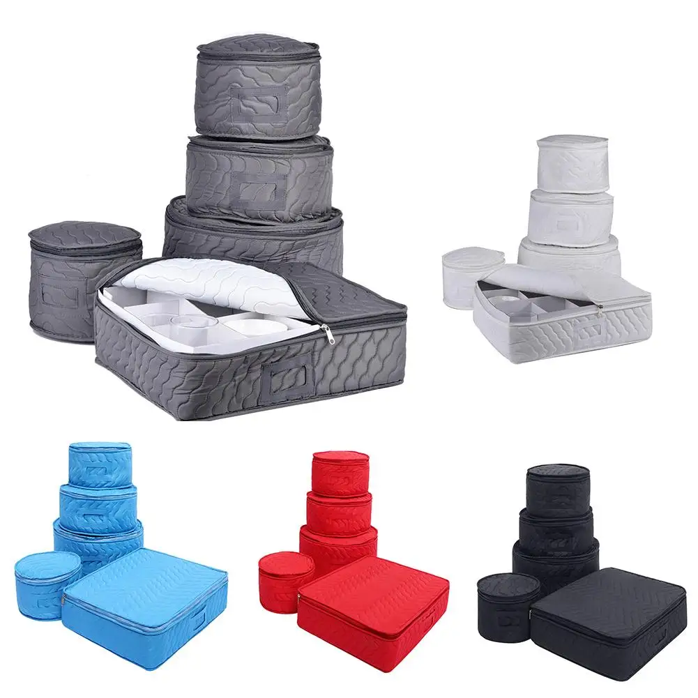 5 шт. набор круглая сумка для хранения посуды войлочные протекторы чехол с