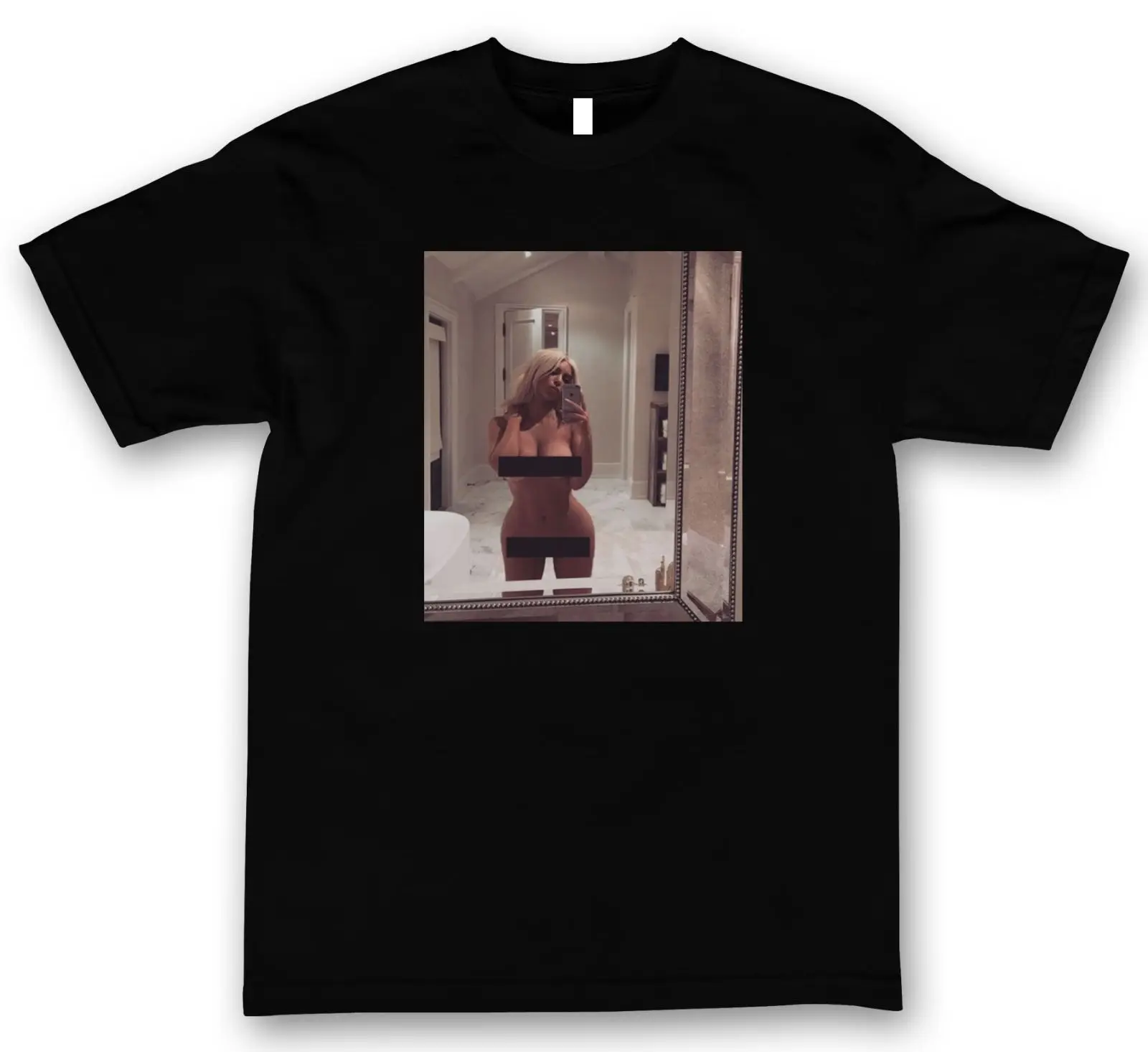 Ким К Кардашьян брейк Интернет на заказ черная футболка новый размер S 3XL дешевые