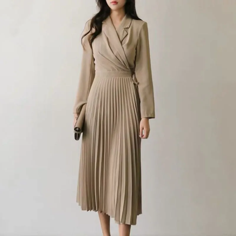 Женские офисные с длинным рукавом зубчатый Блейзер 2020 Сезон весна осень Женское