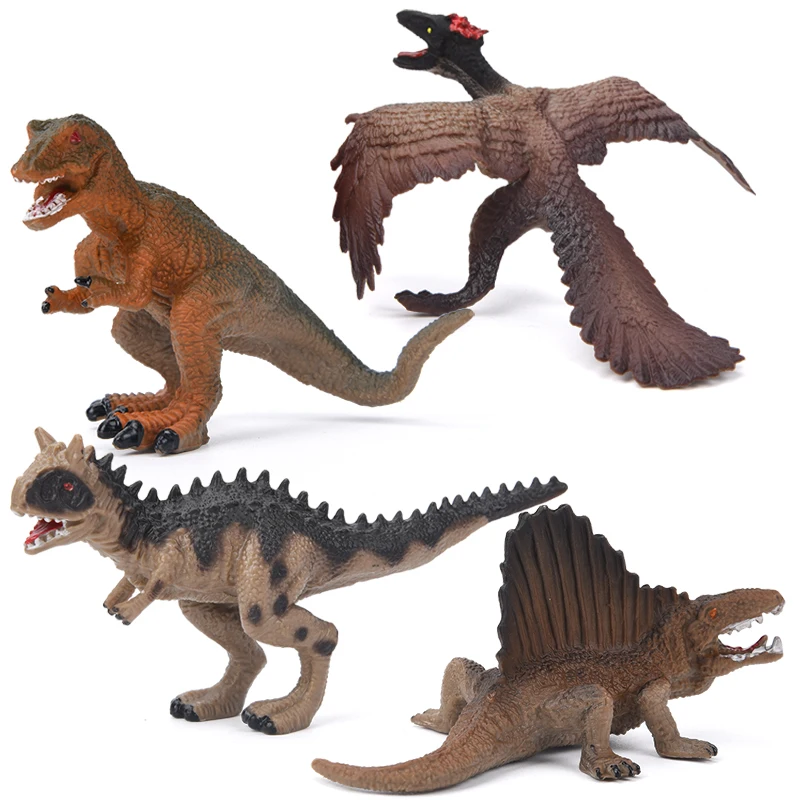 Однотонная детская модель животного тираннозавр трицератопс пластиковый