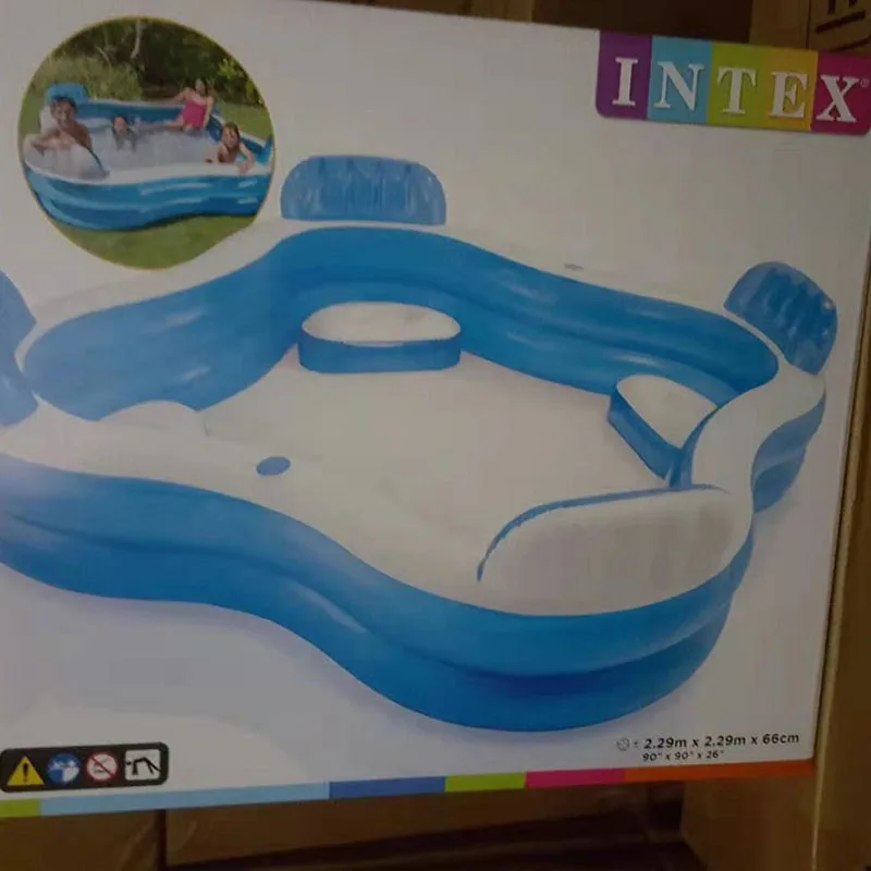

Genuine High Quality Thickened PVC Children Portable Inflatable Swimming Pool Wear-resistant Back Seat Family Baby Play Pool