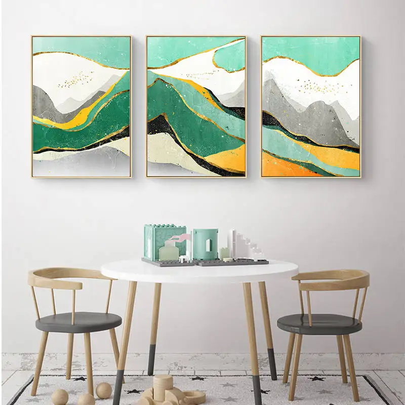 Геометрический каменный узор Постер в скандинавском стиле Настенная картина из