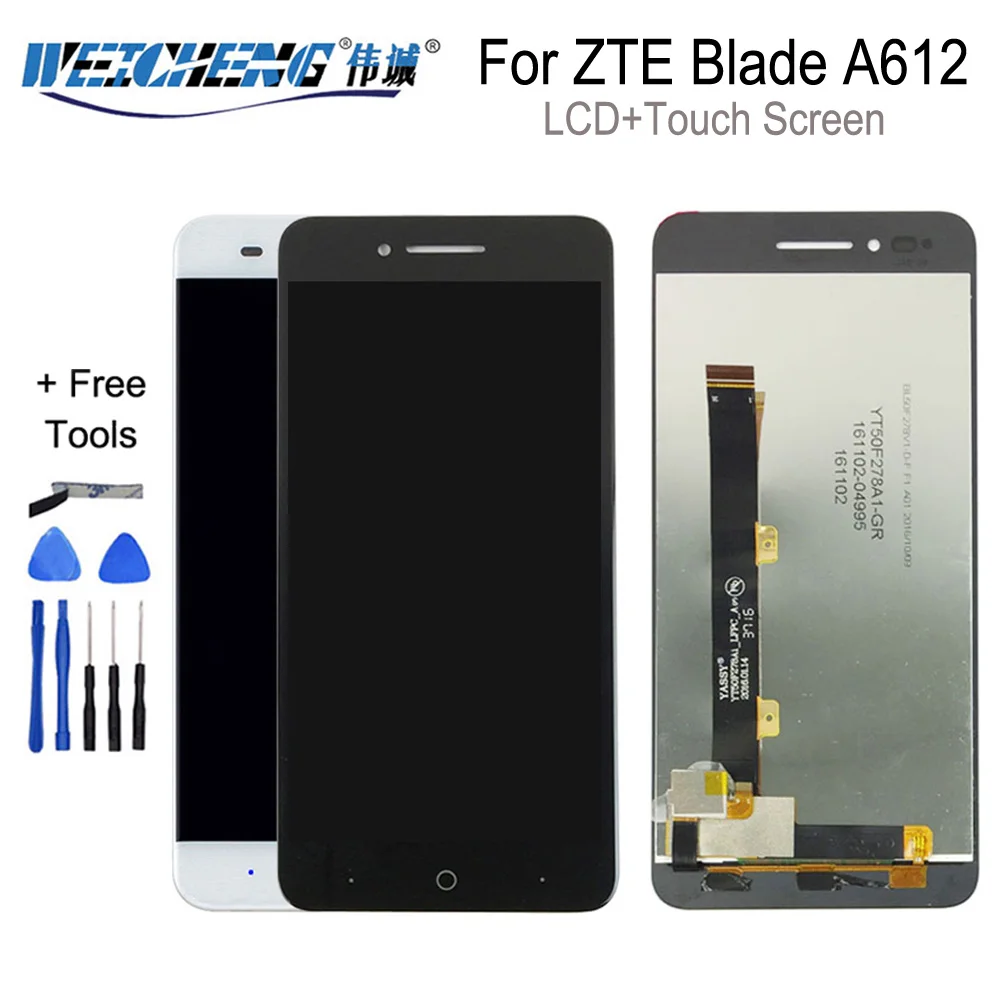 5 &quotхорошее качество для ZTE Blade A612 ЖК-дисплей + сенсорный экран в сборе zte a612