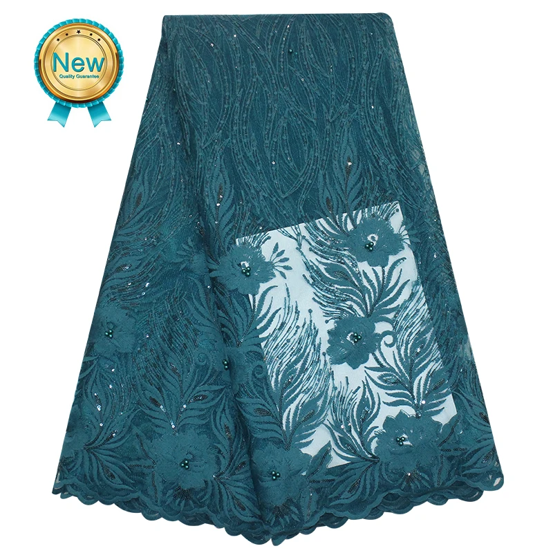 Последний французский Тюль сгоревшая оранжевая кружевная ткань 2020 Высокое