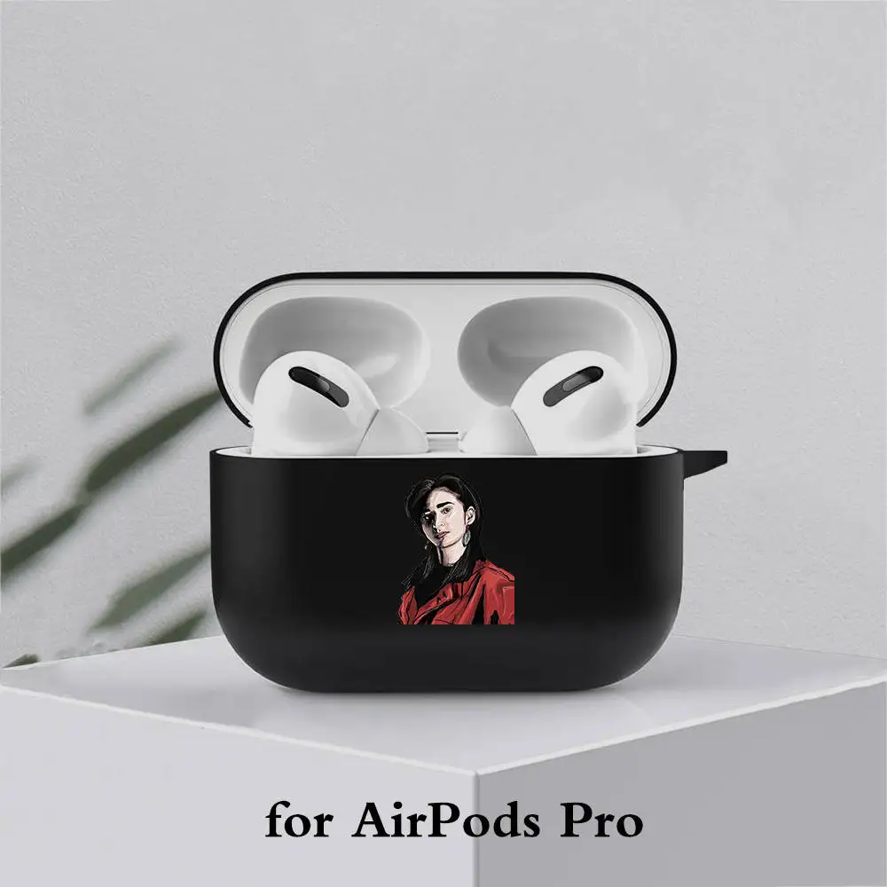 

La casa de papel Funda For Airpods 1/2 Case Soft silicone Apple Airpods Pro Cases Black Earphone Charging Box protective case