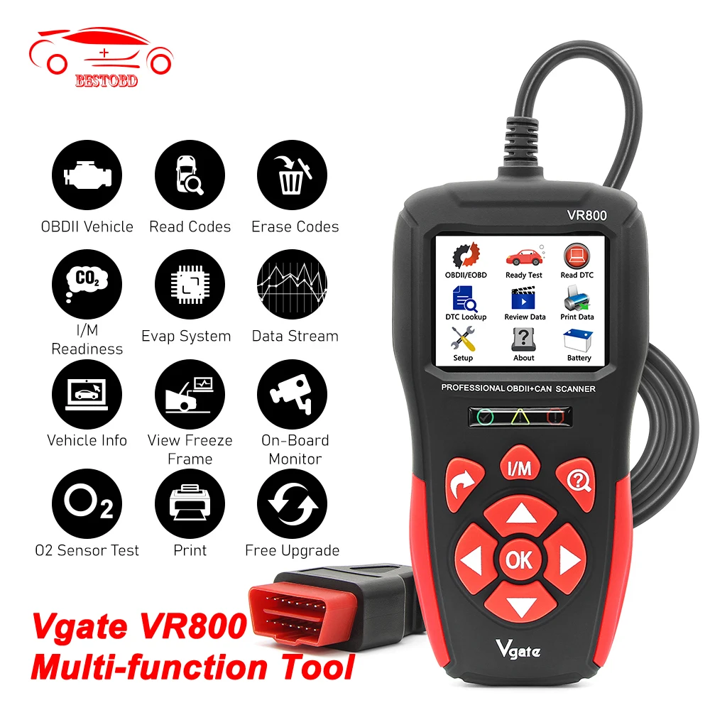 Vgate VR800 OBD2 сканер считыватель кода автомобиля инструменты автомобильные OBD 2