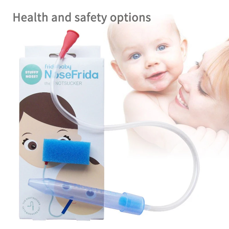 

Newborn Baby Safety Care Nasal Aspirator Snot Nose Cleaner Mouth Suction Nasal Aspirator Soft Tip Safe Sucker Nasal Aspirator
