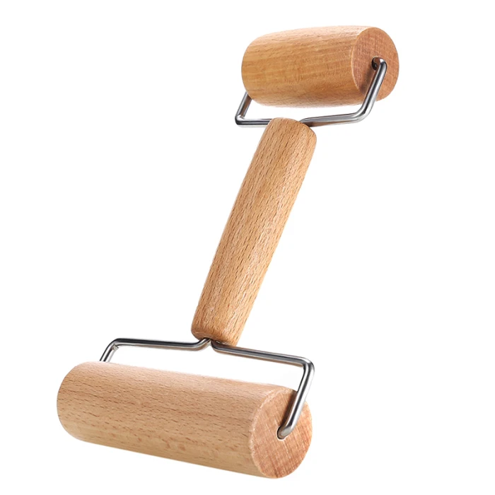 Pastry Wooden Rolling Pin Pizza Dough Roller Home Kitchen Pie Bread Baking Tool JS23