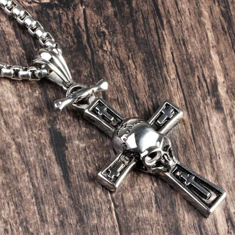 Ожерелье с подвеской в виде Иисуса Христос 316L нержавеющая сталь крест цепь