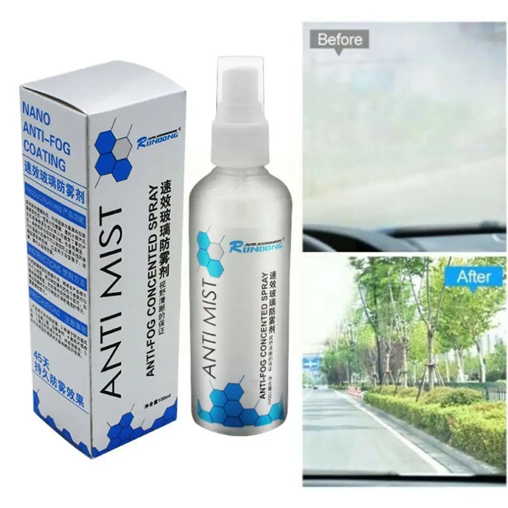 

100ml Defogging Agent Anti-fog Agent Waterproof Rainproof Auto Cleaner Bathroom Car Cleaning Window Spray Accessories Glass H7x0