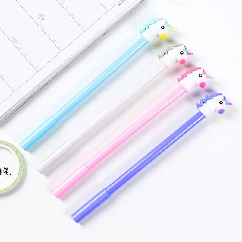 40 шт милый мультфильм Единорог нейтральная ручка Креативные ученики свежая