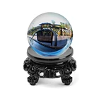 Черная полимерная подставка для фотографий с орнаментом