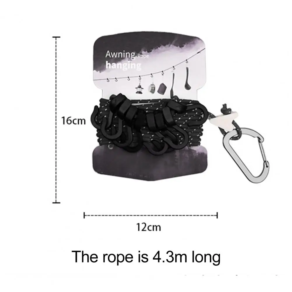 

Clothesline Fluorescent Adjustable Outdoor Multi-function Hanging Rope for Camping Clothesline