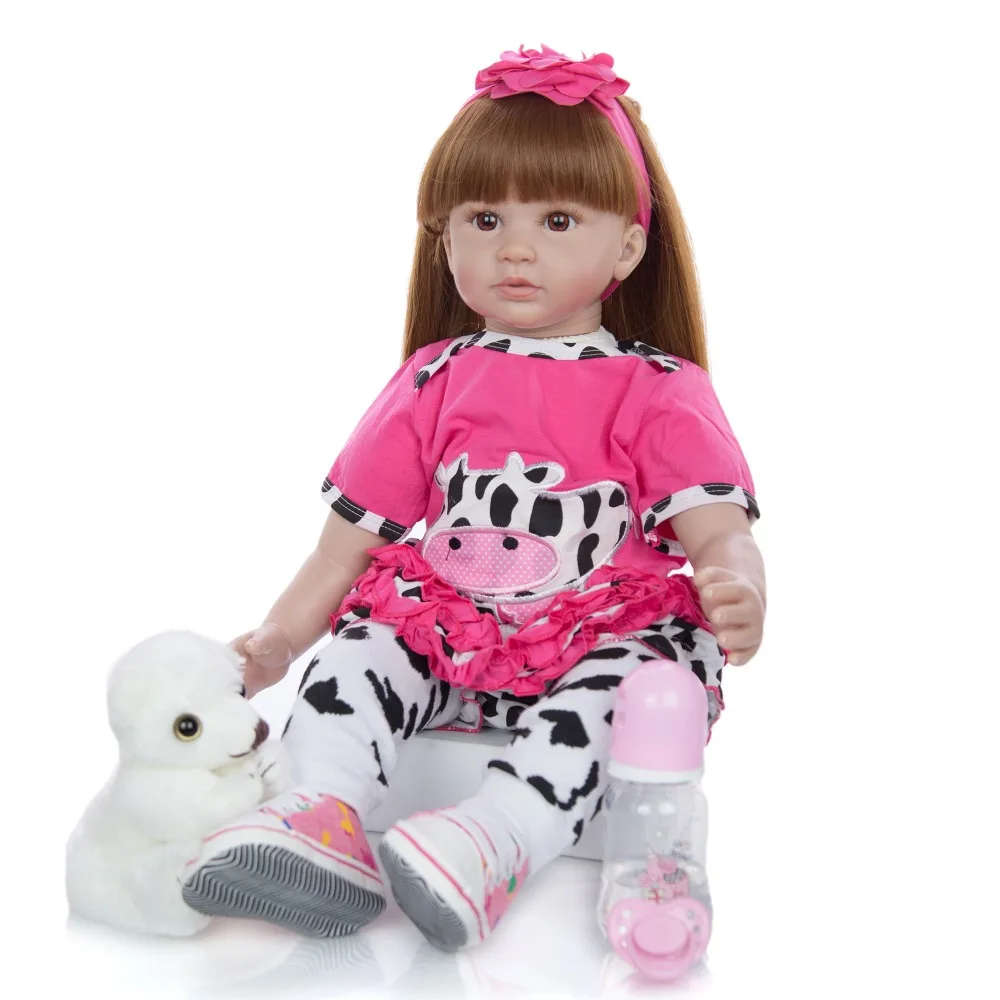 Reborn Baby Doll 60 см игрушка большого размера Реалистичная виниловая принцесса ребенок